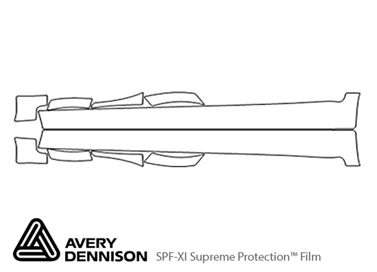 Volvo C30 2011-2013 Avery Dennison Clear Bra Door Cup Paint Protection Kit Diagram