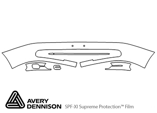 Volvo C70 2000-2004 Avery Dennison Clear Bra Bumper Paint Protection Kit Diagram