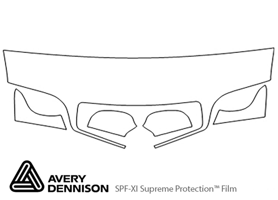 Volvo C70 2000-2004 Avery Dennison Clear Bra Hood Paint Protection Kit Diagram