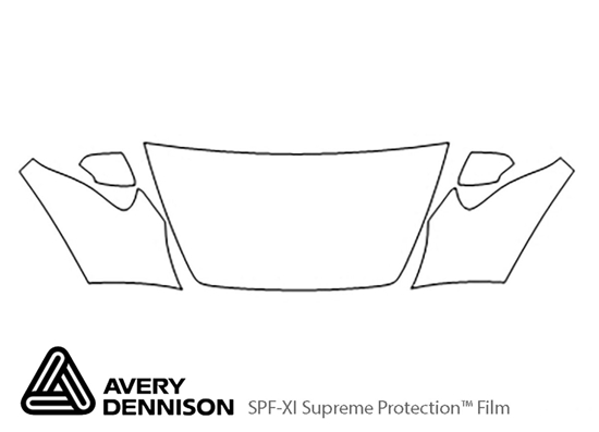 Volvo C70 2006-2010 Avery Dennison Clear Bra Hood Paint Protection Kit Diagram