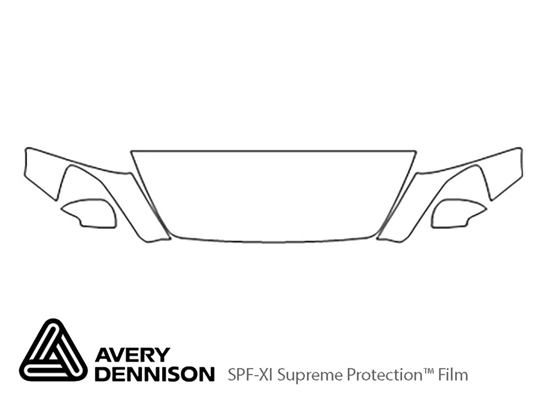 Volvo C70 2011-2013 Avery Dennison Clear Bra Hood Paint Protection Kit Diagram