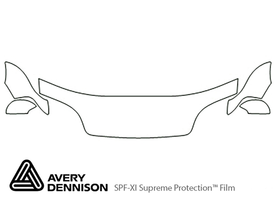 Volvo S40 2001-2004 Avery Dennison Clear Bra Hood Paint Protection Kit Diagram