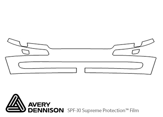 Volvo S40 2003-2003 Avery Dennison Clear Bra Bumper Paint Protection Kit Diagram