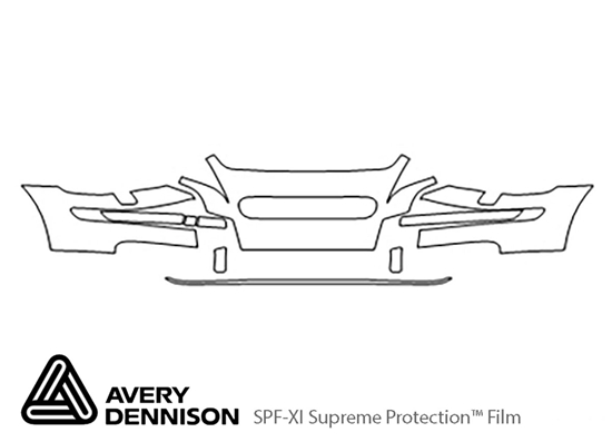 Volvo S40 2004-2007 Avery Dennison Clear Bra Bumper Paint Protection Kit Diagram