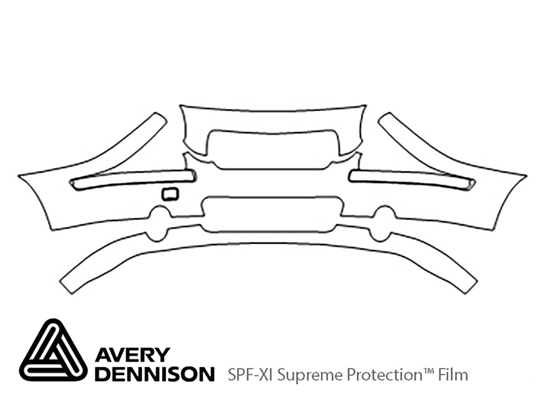 Volvo S60 2005-2010 Avery Dennison Clear Bra Bumper Paint Protection Kit Diagram