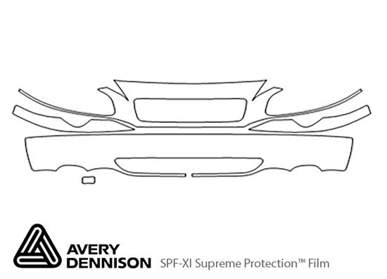 Volvo S80 1999-2003 Avery Dennison Clear Bra Bumper Paint Protection Kit Diagram