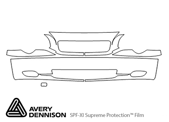 Volvo S80 2004-2006 Avery Dennison Clear Bra Bumper Paint Protection Kit Diagram