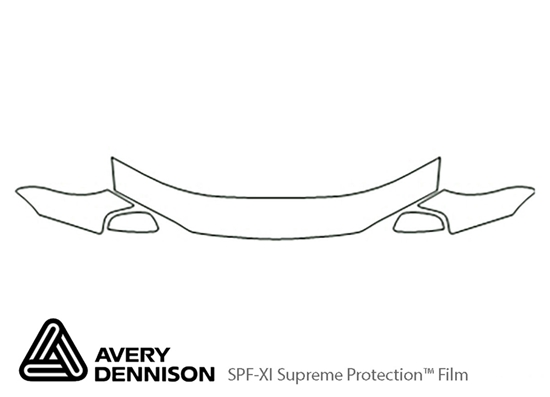 Volvo S80 2004-2006 Avery Dennison Clear Bra Hood Paint Protection Kit Diagram