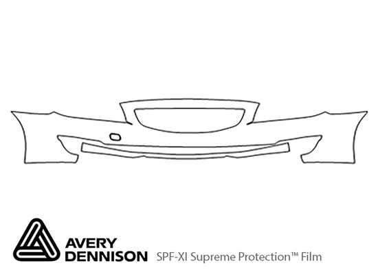 Volvo S80 2014-2015 Avery Dennison Clear Bra Bumper Paint Protection Kit Diagram