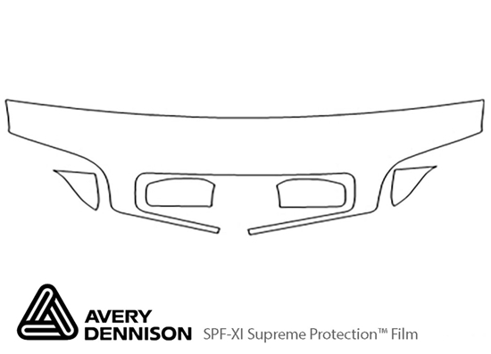 Volvo V40 2000-2004 Avery Dennison Clear Bra Hood Paint Protection Kit Diagram