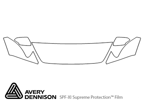 Volvo V50 2005-2012 Avery Dennison Clear Bra Hood Paint Protection Kit Diagram