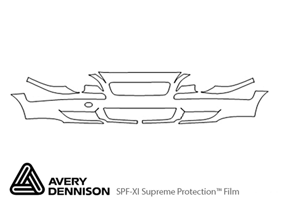 Volvo V70 2003-2007 Avery Dennison Clear Bra Bumper Paint Protection Kit Diagram