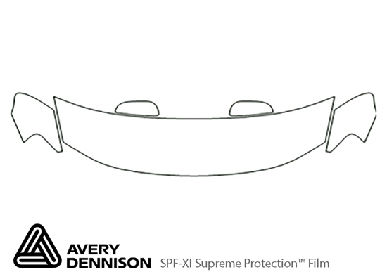 Volvo V70 2003-2007 Avery Dennison Clear Bra Hood Paint Protection Kit Diagram