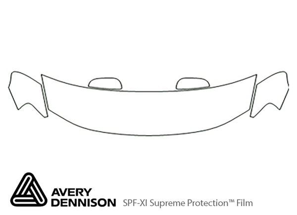 ##LONGDESCRIPTIONNAME2## Avery Dennison Clear Bra Hood Paint Protection Kit Diagram