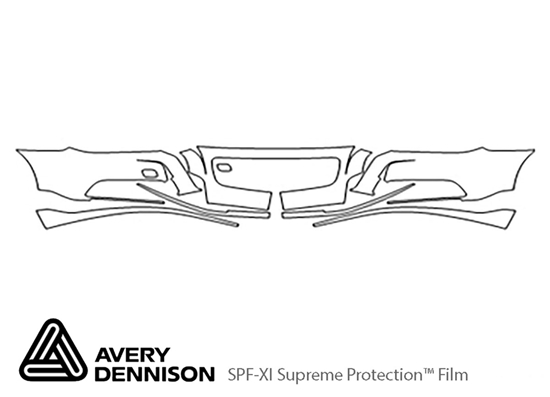 Volvo V70 2008-2010 Avery Dennison Clear Bra Bumper Paint Protection Kit Diagram