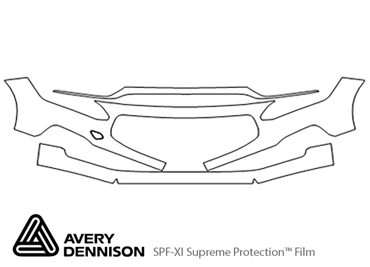 ##LONGDESCRIPTIONNAME2## Avery Dennison Clear Bra Bumper Paint Protection Kit Diagram