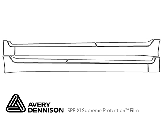 Volvo XC60 2014-2015 Avery Dennison Clear Bra Door Cup Paint Protection Kit Diagram