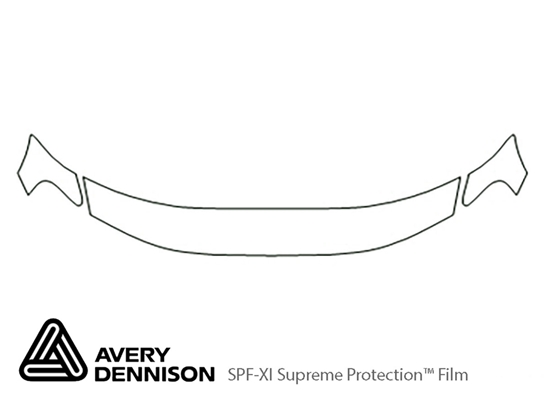 Volvo XC70 2003-2006 Avery Dennison Clear Bra Hood Paint Protection Kit Diagram