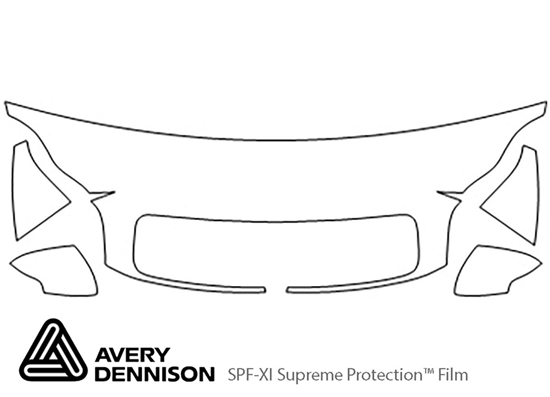 Volvo XC90 2003-2006 Avery Dennison Clear Bra Hood Paint Protection Kit Diagram