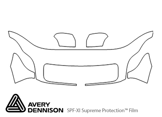 Volvo XC90 2007-2015 Avery Dennison Clear Bra Hood Paint Protection Kit Diagram