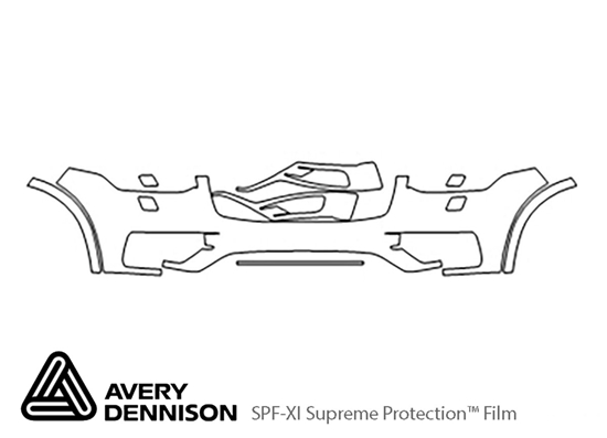 Volvo XC90 2016-2020 Avery Dennison Clear Bra Bumper Paint Protection Kit Diagram