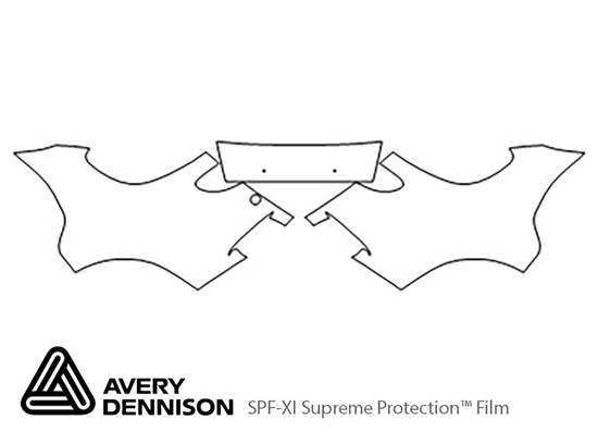 smart Fortwo 2008-2012 Avery Dennison Clear Bra Bumper Paint Protection Kit Diagram