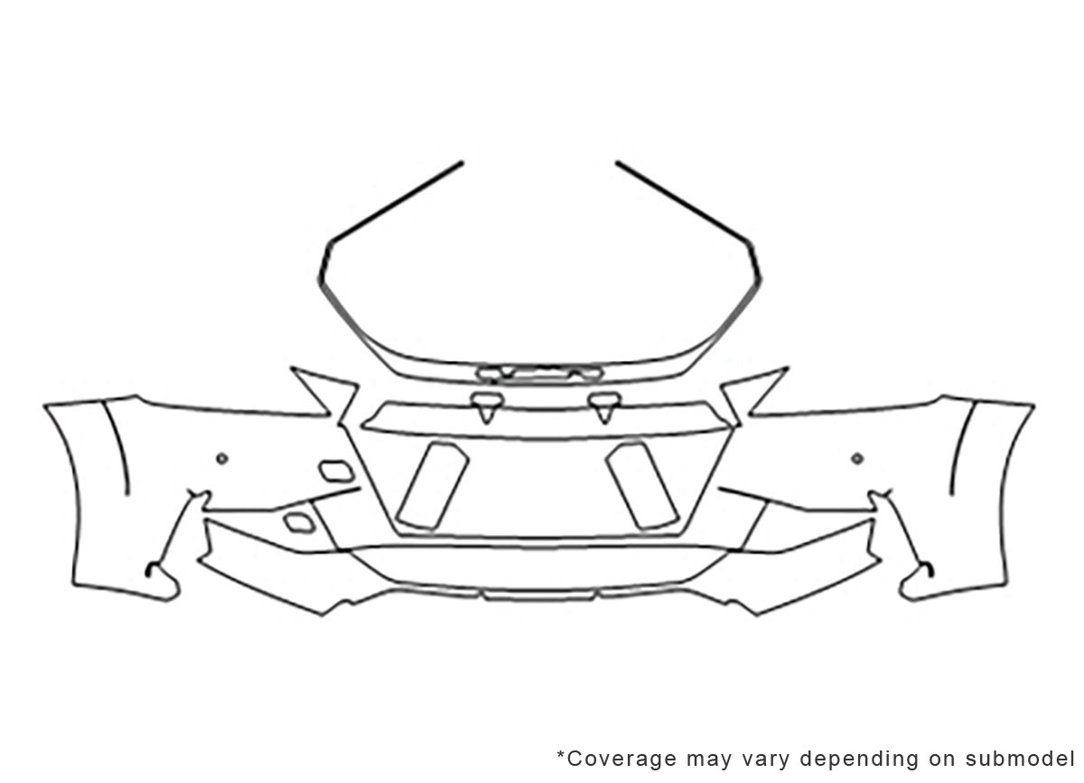 ##LONGDESCRIPTIONNAME2## 3M Clear Bra Bumper Paint Protection Kit Diagram