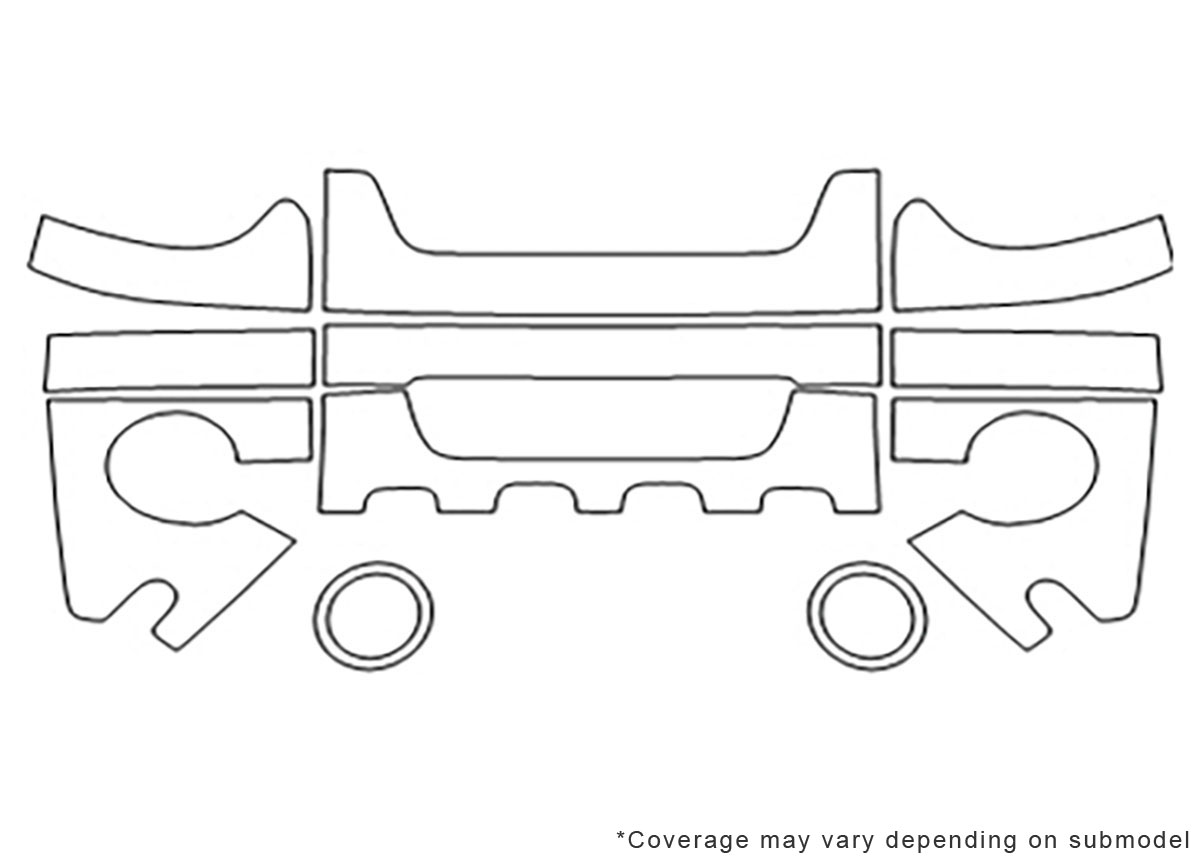 ##LONGDESCRIPTIONNAME2## Avery Dennison Clear Bra Bumper Paint Protection Kit Diagram