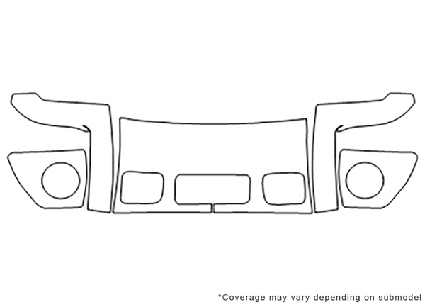 ##LONGDESCRIPTIONNAME2## Avery Dennison Clear Bra Bumper Paint Protection Kit Diagram