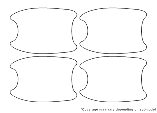 Kia Stinger 2018-2023 Avery Dennison Clear Bra Door Cup Precut PPF Diagram