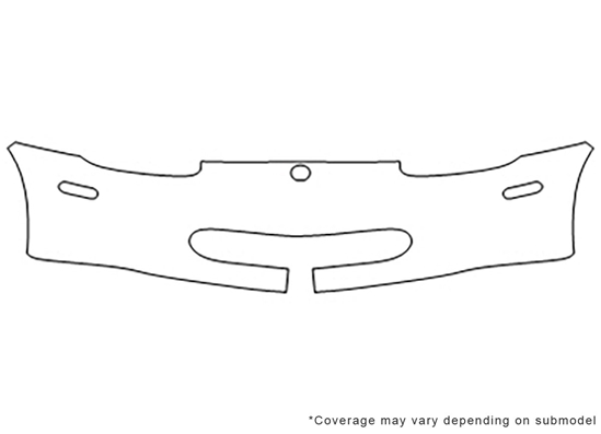 Mazda Miata 1999-2000 Avery Dennison Clear Bra Bumper Paint Protection Kit Diagram