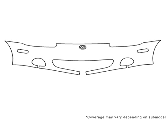 Mazda Miata 2004-2005 3M Clear Bra Bumper Paint Protection Kit Diagram