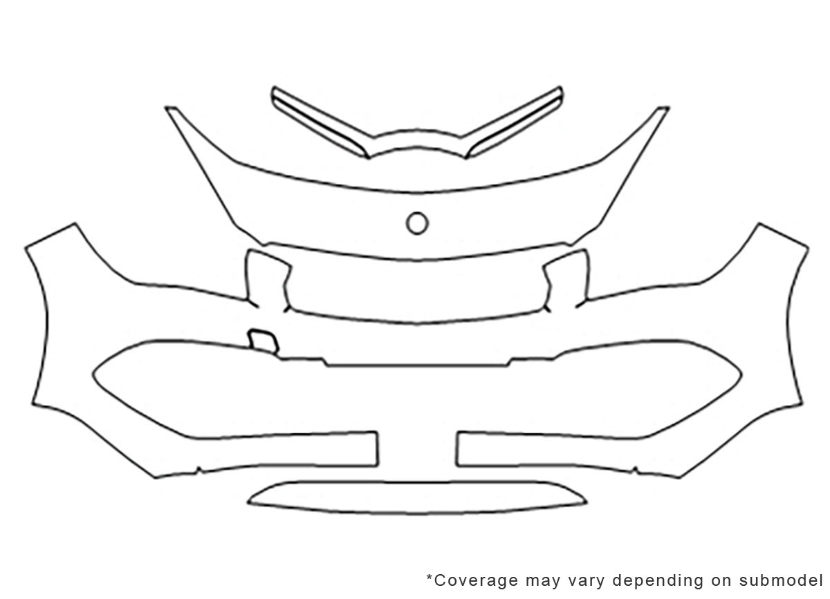 ##LONGDESCRIPTIONNAME2## 3M Clear Bra Bumper Paint Protection Kit Diagram