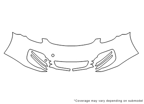 Porsche 718 Boxster 2017-2024 Avery Dennison Clear Bra Bumper Precut PPF Diagram