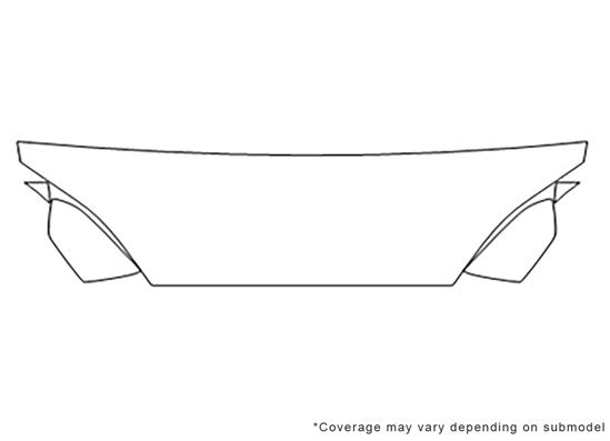 Tesla Model S 2012-2015 3M Clear Bra Hood Paint Protection Kit Diagram