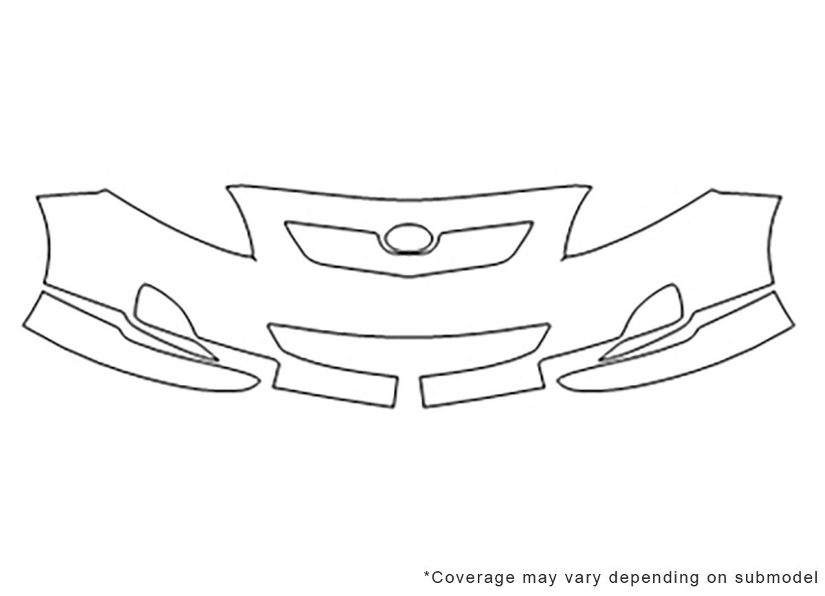 ##LONGDESCRIPTIONNAME2## 3M Clear Bra Bumper Paint Protection Kit Diagram