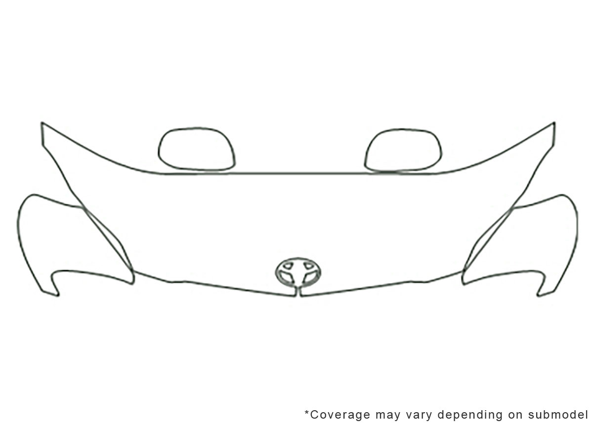 ##LONGDESCRIPTIONNAME2## Avery Dennison Clear Bra Hood Paint Protection Kit Diagram