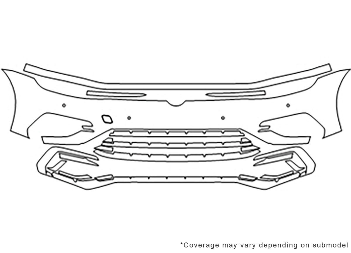 ##LONGDESCRIPTIONNAME2## 3M Clear Bra Bumper Paint Protection Kit Diagram