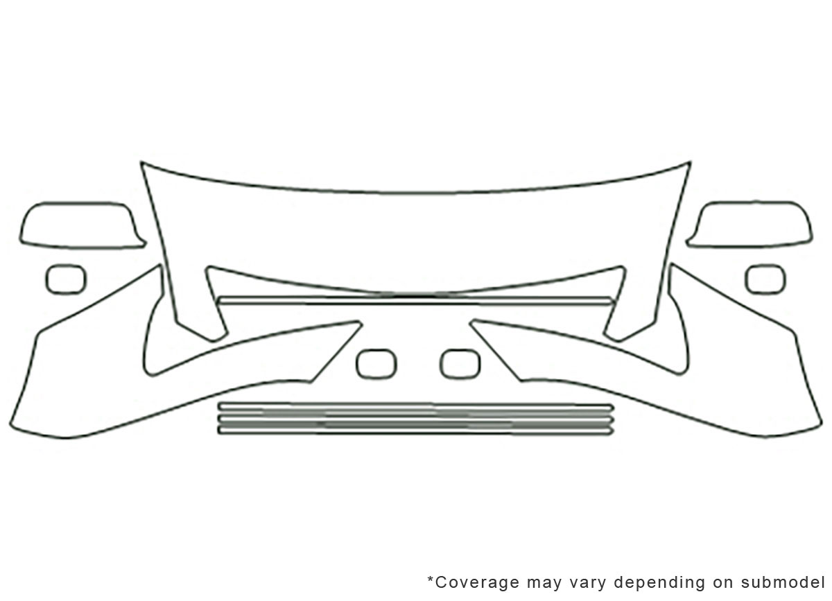 ##LONGDESCRIPTIONNAME2## 3M Clear Bra Hood Paint Protection Kit Diagram