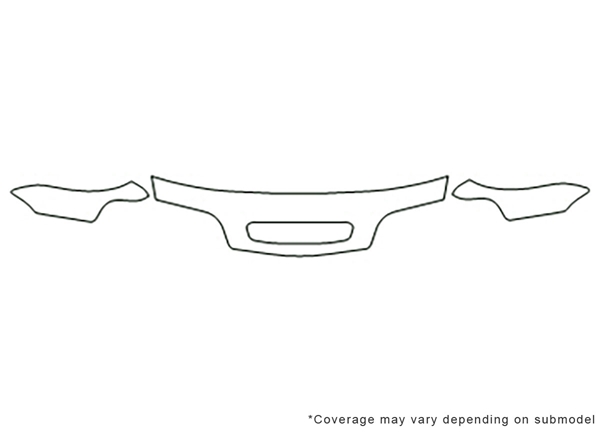 ##LONGDESCRIPTIONNAME2## 3M Clear Bra Hood Paint Protection Kit Diagram