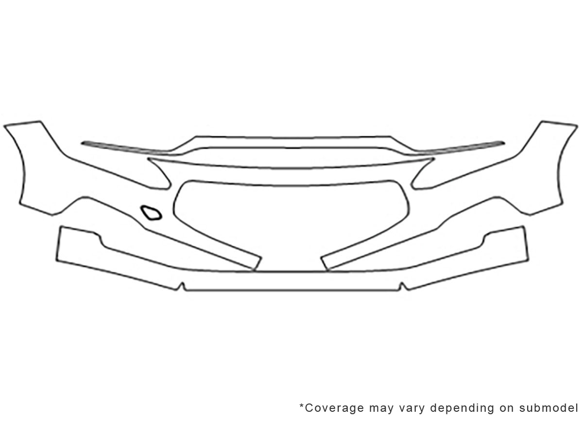 ##LONGDESCRIPTIONNAME2## Avery Dennison Clear Bra Bumper Paint Protection Kit Diagram