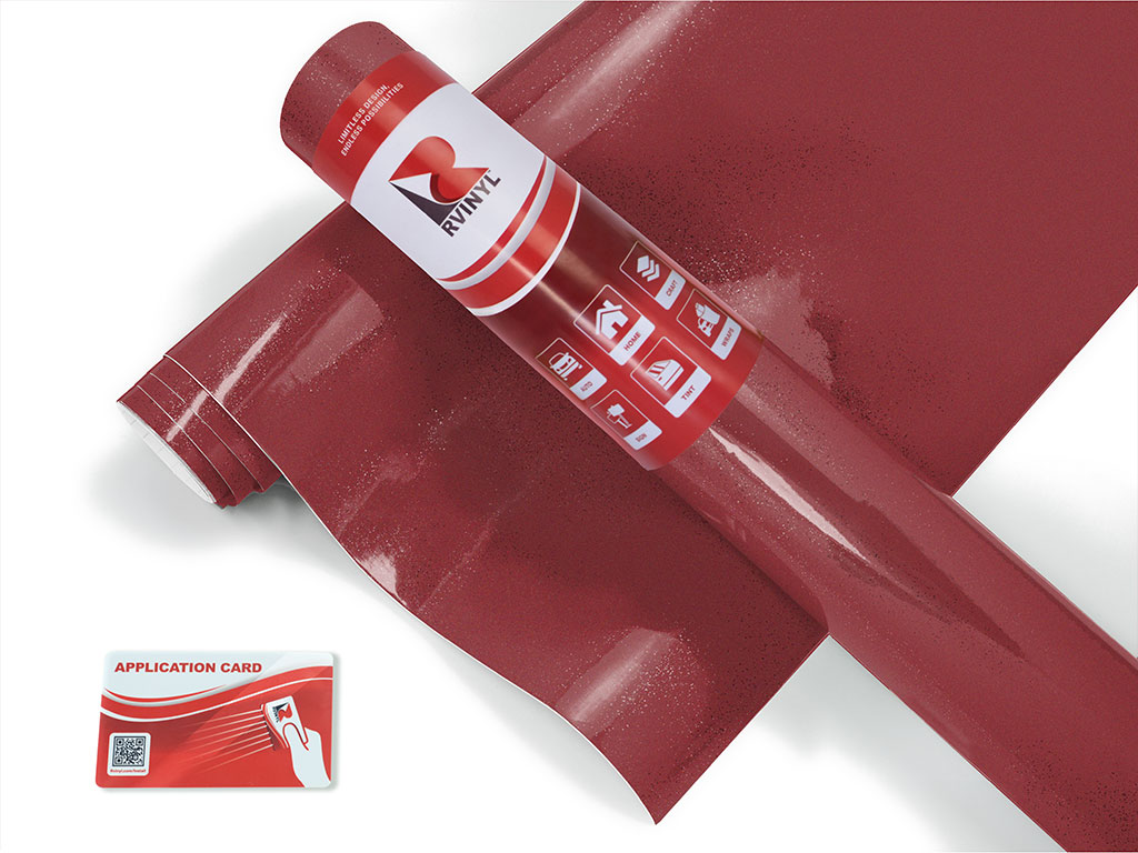 3M 2080 Gloss Red Metallic Vehicle Wrap Color Film