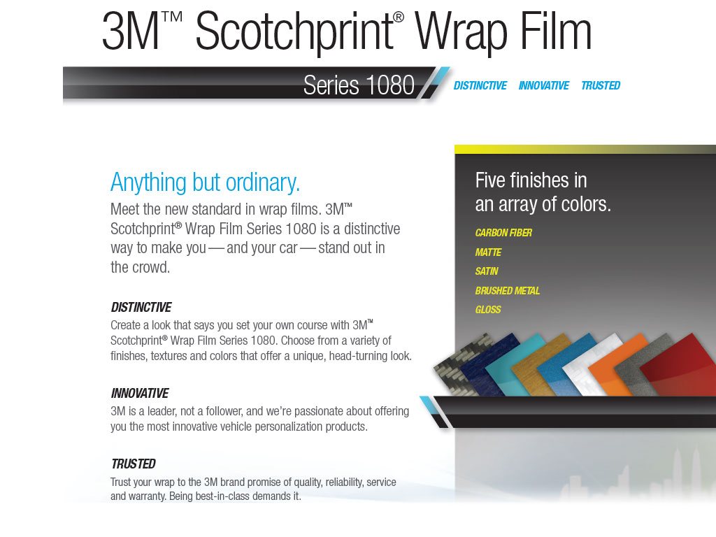 3M™ Wrap Film Series 2080 - Gloss Lucid Yellow
