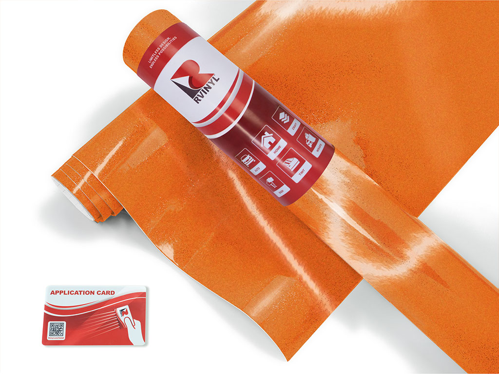 Orange Reflective Craft Vinyl Roll