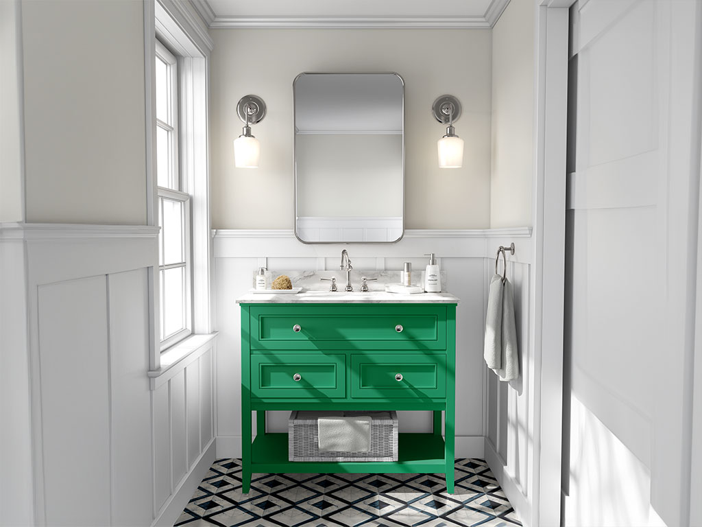 3M 1080 Gloss Kelly Green DIY Bathroom Cabinet Wraps