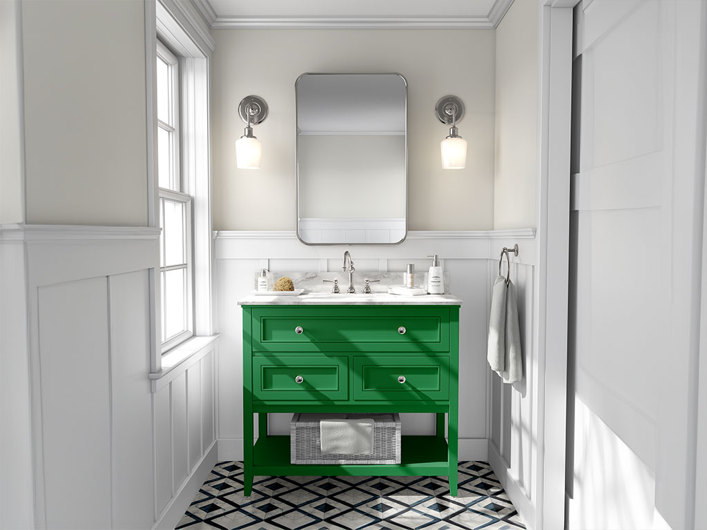 3M 2080 Gloss Green Envy DIY Bathroom Cabinet Wraps