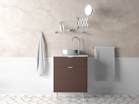 3M™ 2080 Matte Brown Metallic Bathroom Cabinet Wraps