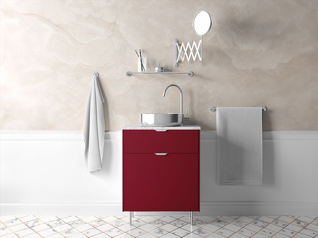 Avery Dennison SW900 Gloss Burgundy Bathroom Cabinetry Wraps