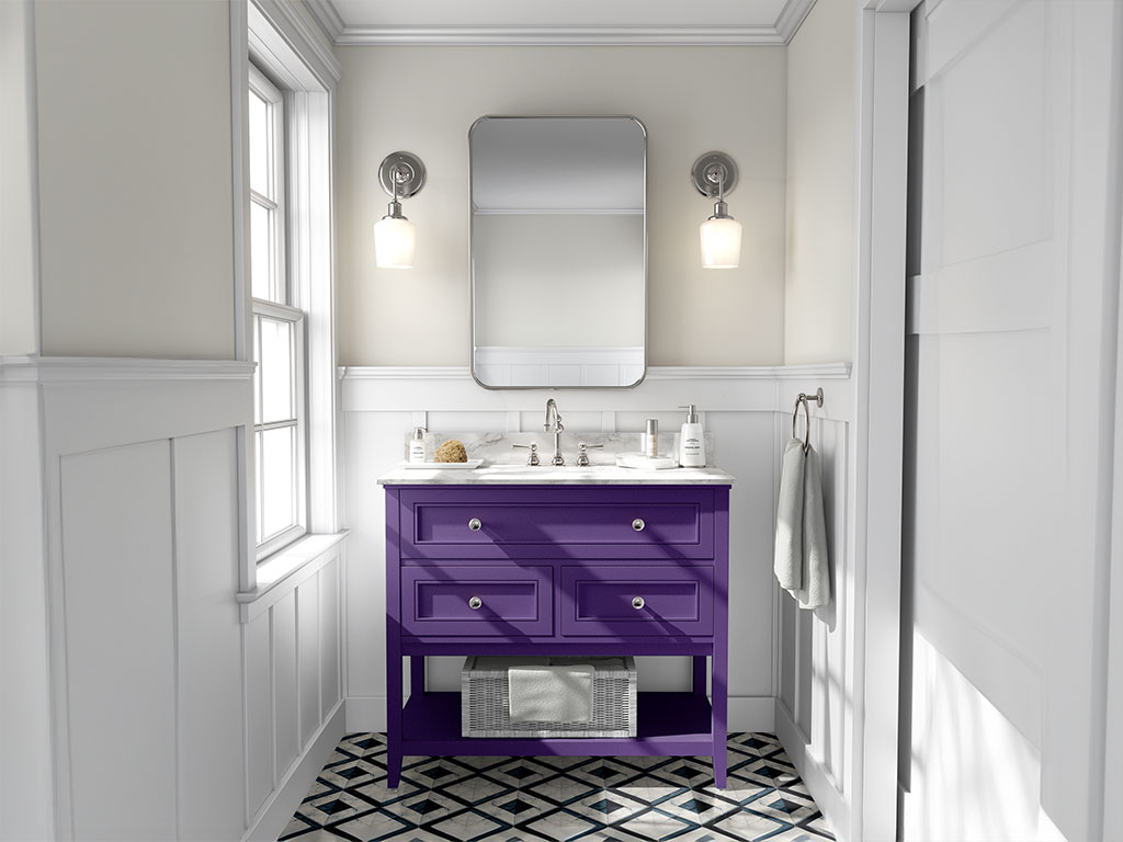 Avery Dennison SW900 Matte Metallic Purple DIY Bathroom Cabinet Wraps