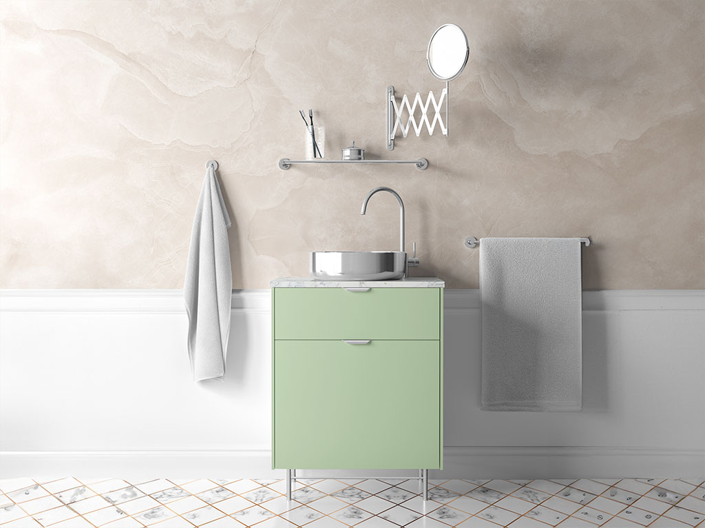 Avery Dennison SW900 Gloss Light Pistachio Bathroom Cabinetry Wraps